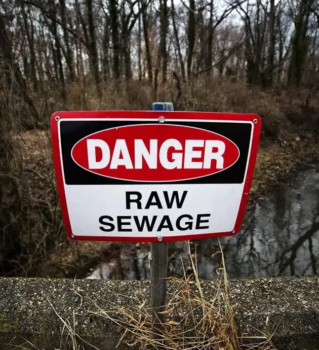 dangers of raw sewage