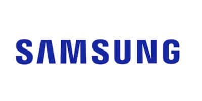 The Samsung logo, displayed in bold blue capital letters, is the corporate trademark of Samsung Electronics, a South Korean multinational conglomerate. The logo represents one of the world's largest technology companies known for manufacturing smartphones, televisions, semiconductors, and consumer electronics. This image shows the company's distinctive wordmark branding against a white background.